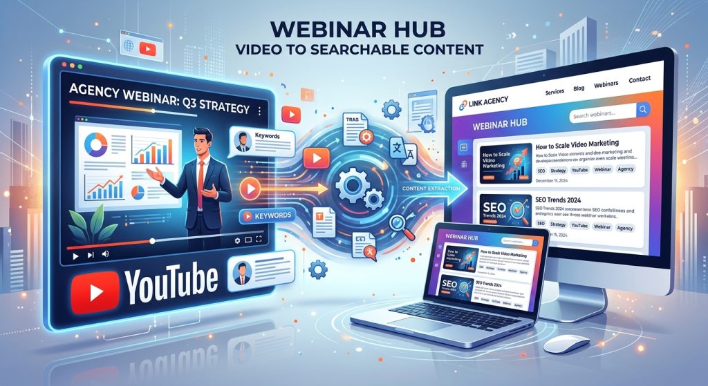 Turning YouTube Webinars Into Searchable Content for Agency Websites