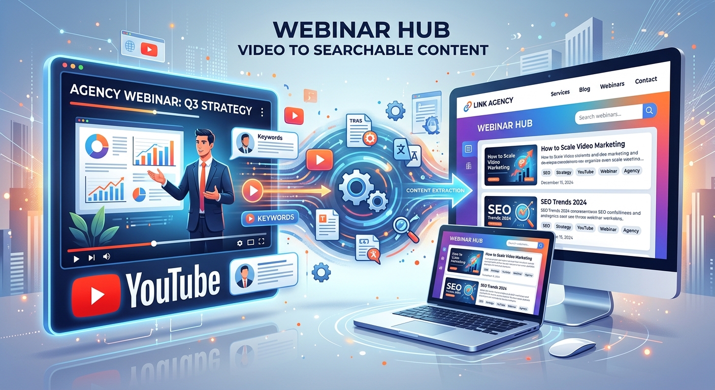Turning YouTube Webinars Into Searchable Content for Agency Websites